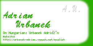 adrian urbanek business card